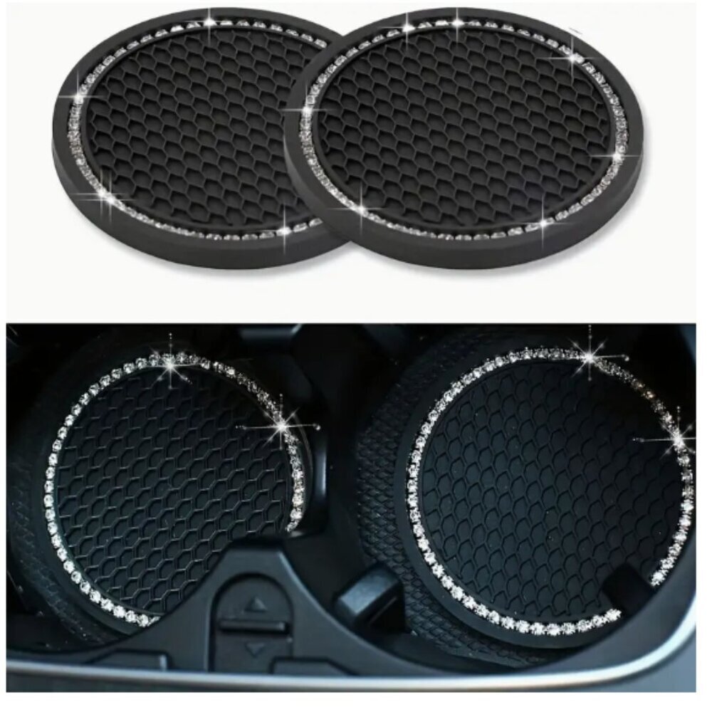 Car Coaster set 2 piece for car drink holders - Non-slip Cup Pad